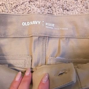 Pixie Crop Tan Pants